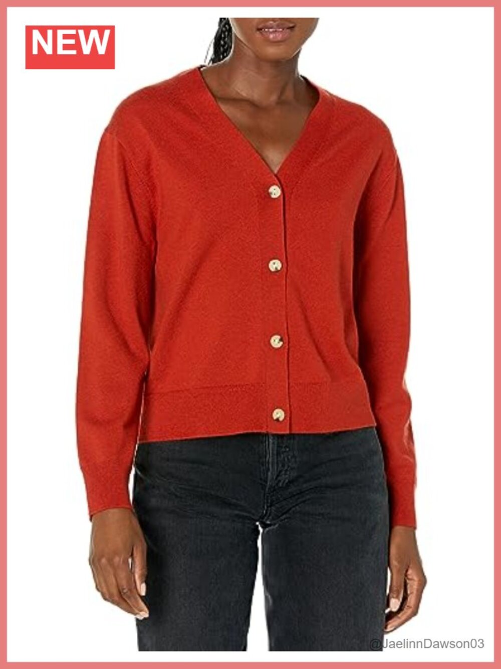 Vince High Button Cardigan Women's Sweater V-Neck Long Sleeve Rib-Knit Trim